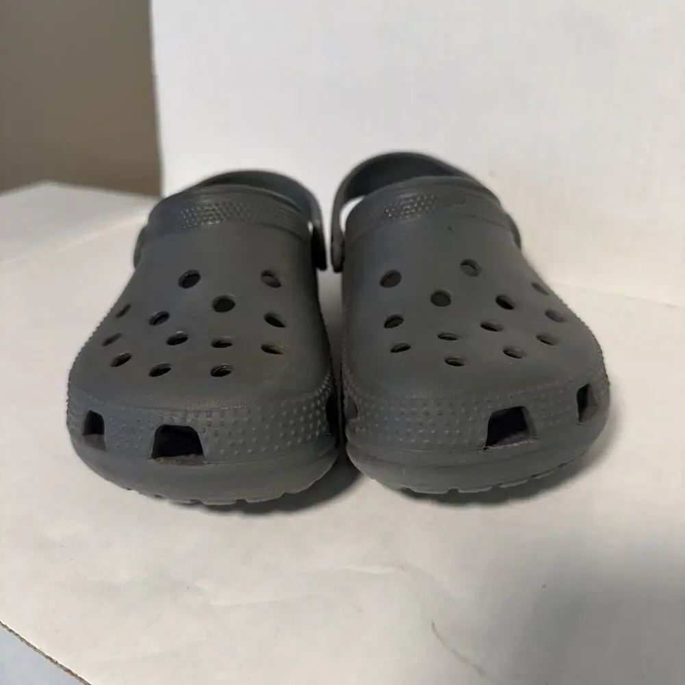 Crocs Classic Clogs Slate Gray Lightweight Comfort Casual Slip On Youth Size 2